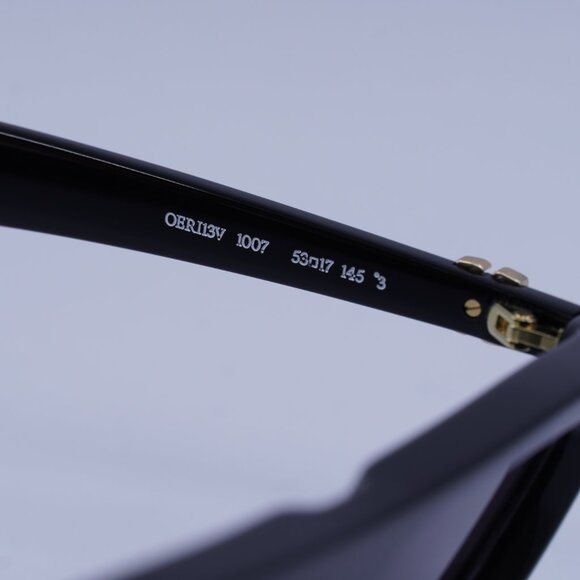 Off-White OERI13V JASPER 1007 Sunglasses Black Geometric Frame, Dark Grey Lenses main image 4